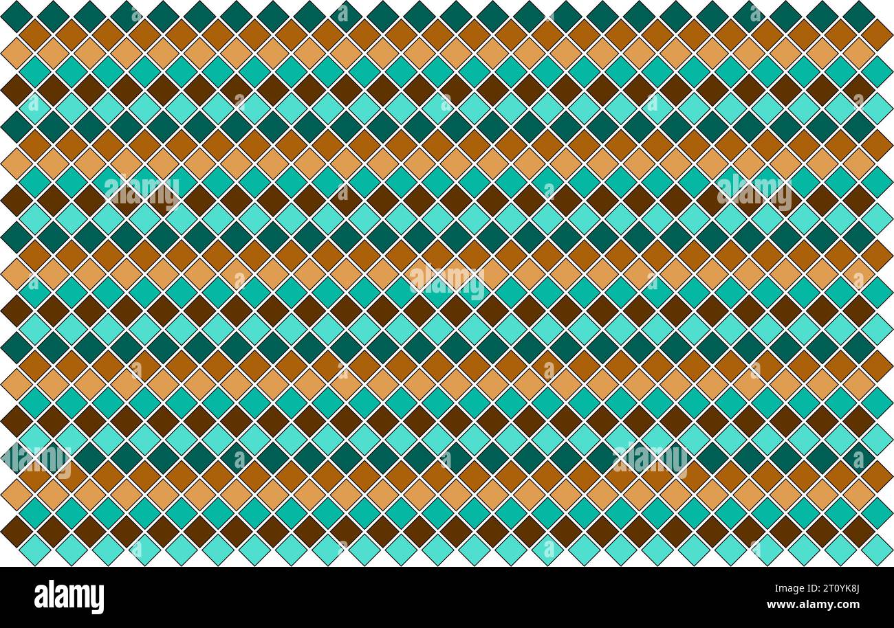 Abstrakte Dimond-Wandhintergrundtextur mit geometrischem Vektor-Illustrator. Farbdesign mit quadratischem Drahtzaun. Quadratisches Netzmuster. Stock Vektor