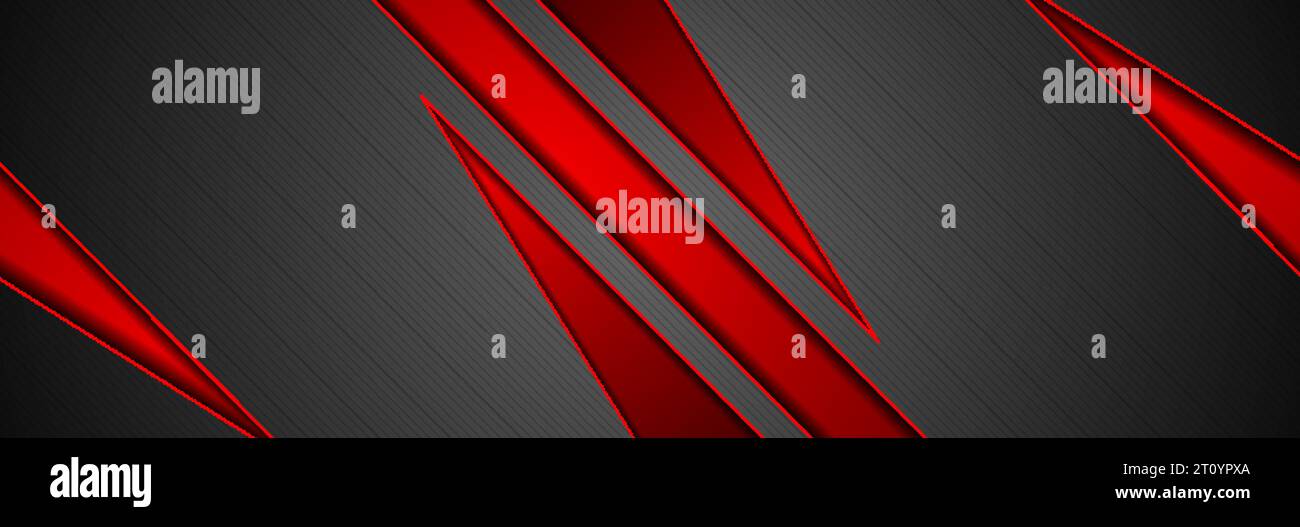 Rot-schwarz abstraktes Design des technischen Konzepts. Vektorhintergrund Stock Vektor