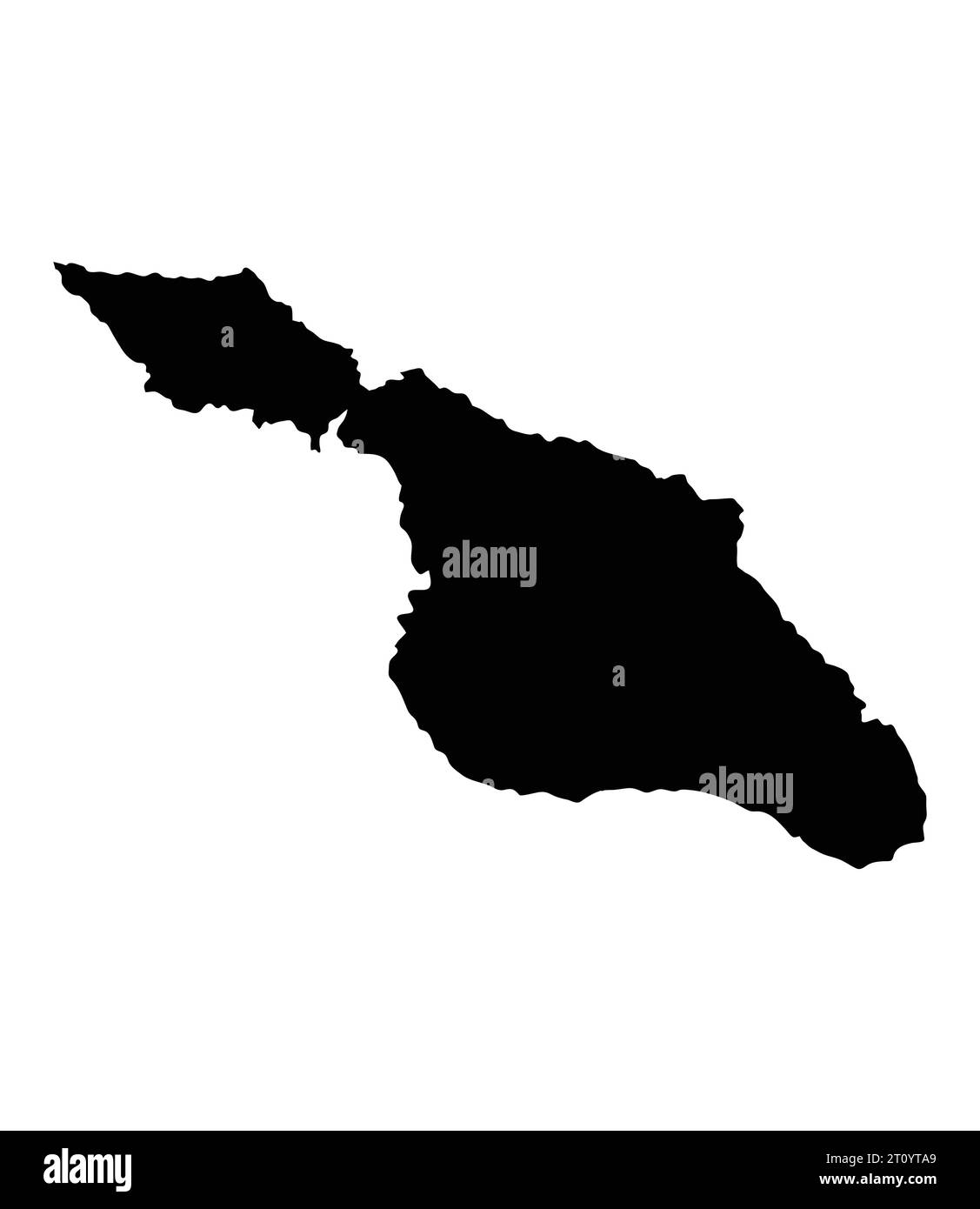 Santa catalina Insel Karte Silhouette Region Gebiet, schwarze Form Stil Illustration Stock Vektor