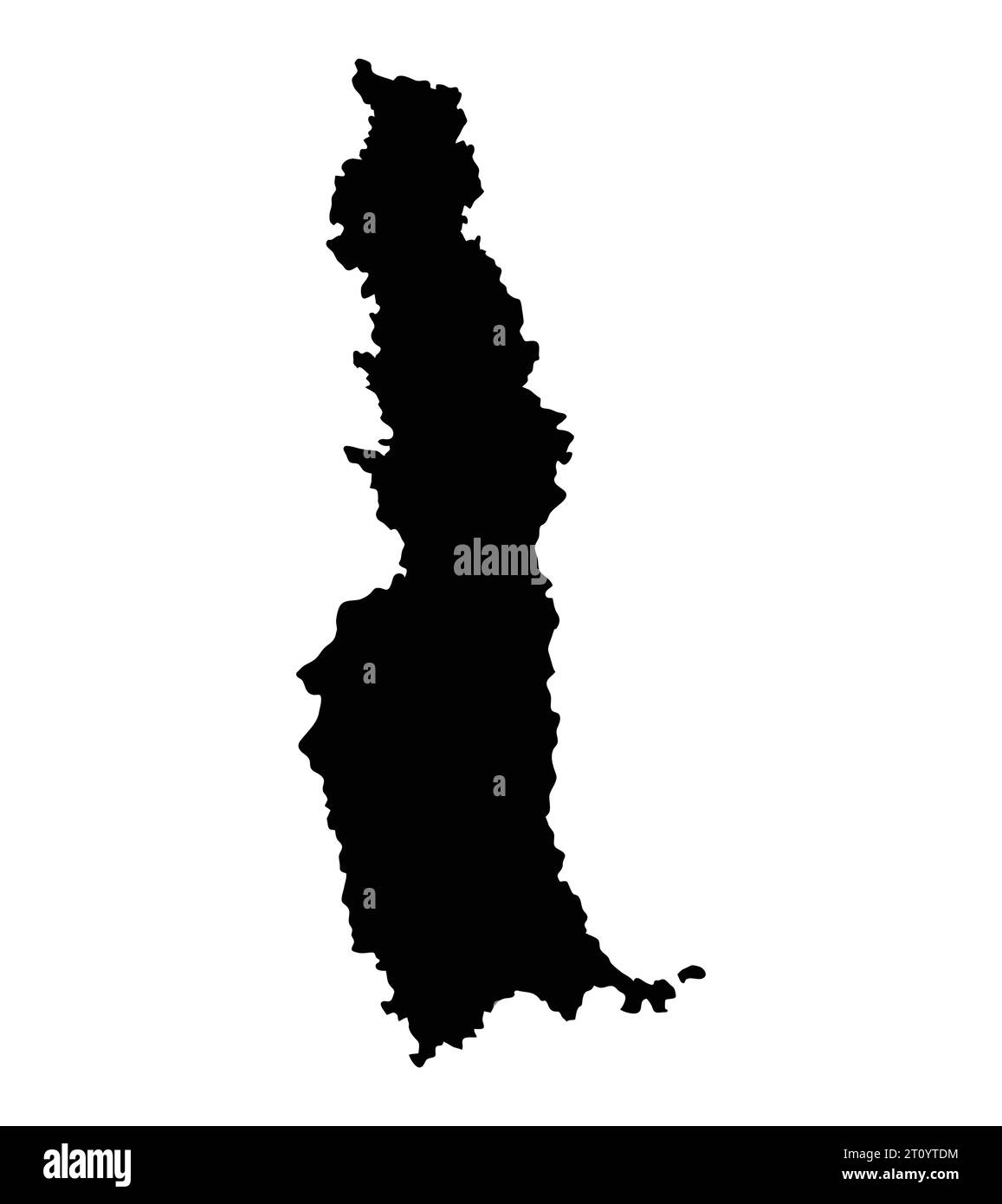 Lundy Island Landkarte Silhouette Region Territory, schwarze Form Stil Illustration Stock Vektor