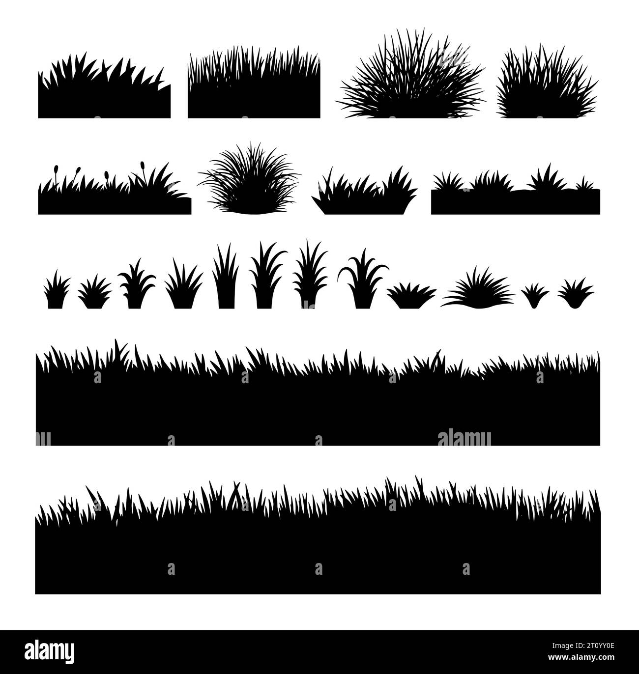 Graspflanze Illustration Silhouette Stock Vektor