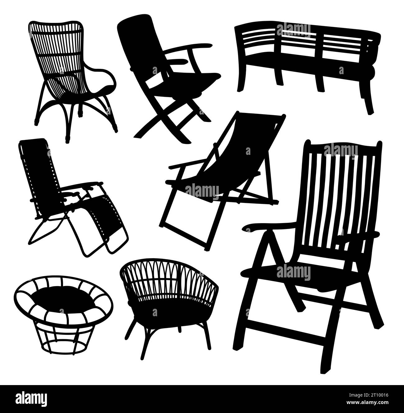 Silhouette aus Holz und Metall Stock Vektor