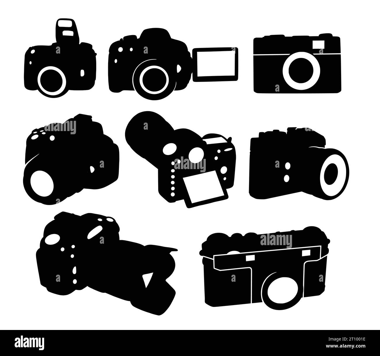 Kamerafotografie kreative Silhouette Stock Vektor