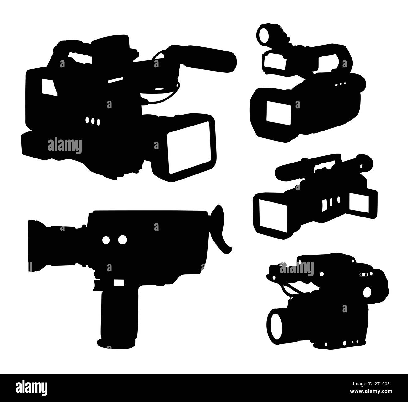 Kamerafotografie kreative Silhouette für Videoaufnahmen Stock Vektor