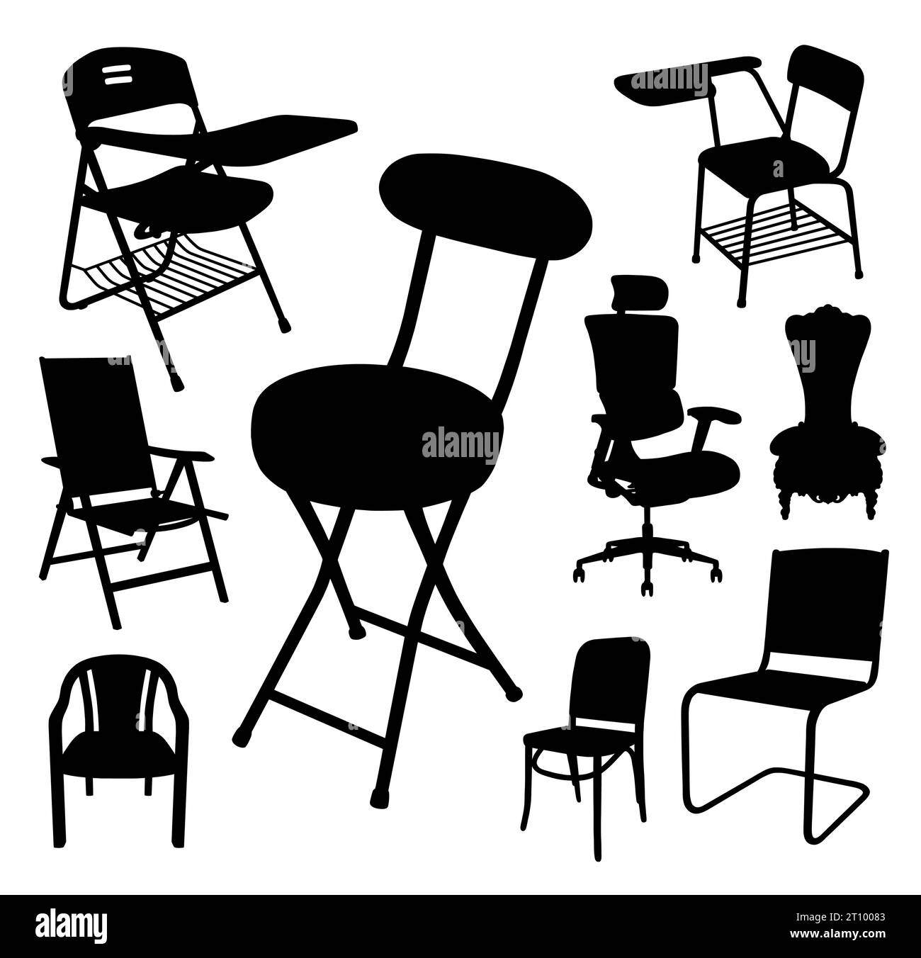 Silhouette aus Holz und Metall Stock Vektor