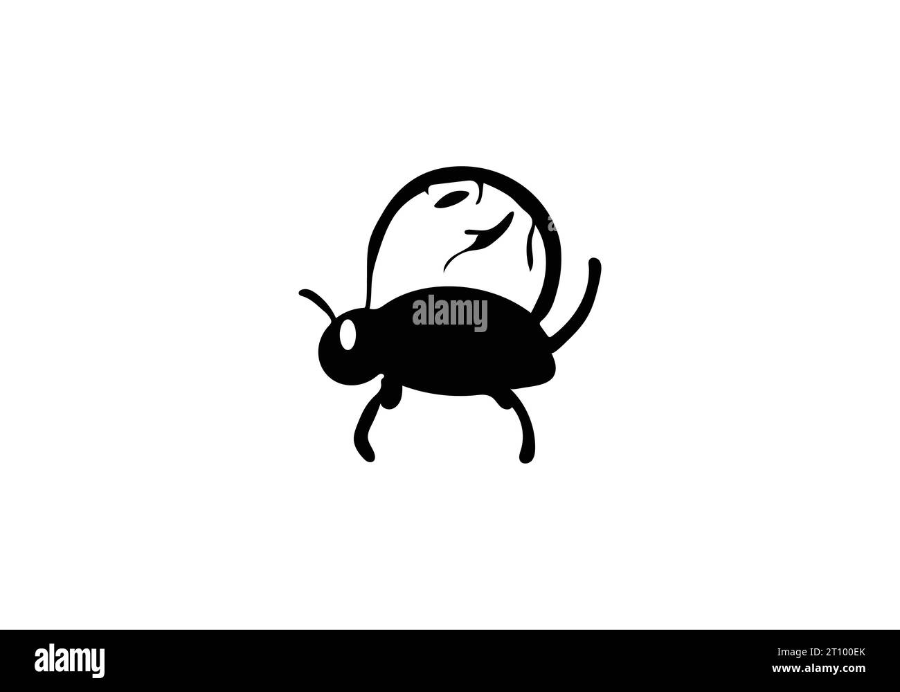 Neues minimalistisches Design für die Illustration von Assassin Bug Stock Vektor