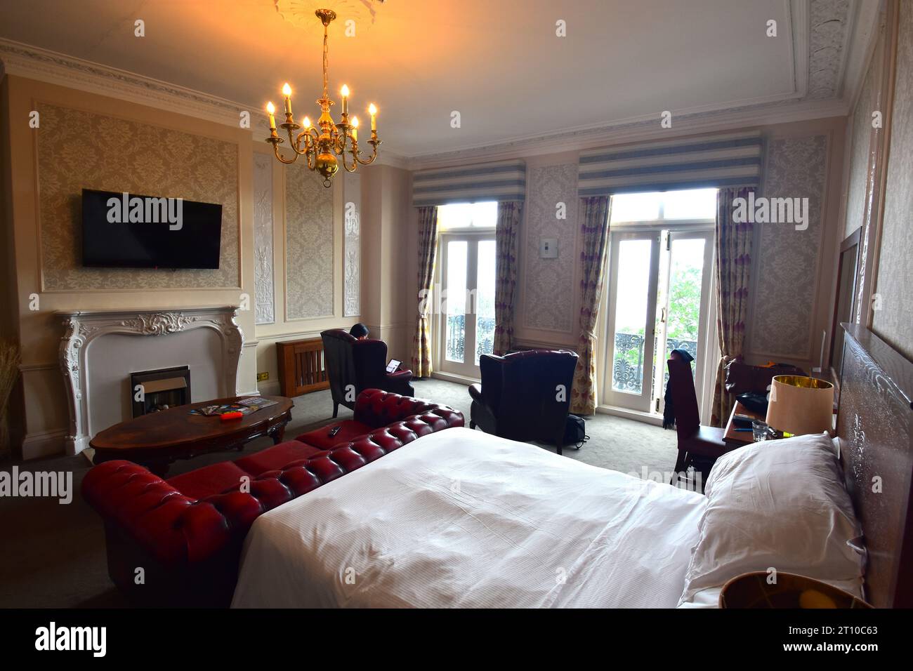 Hotelzimmer, Scarborough UK Stockfoto