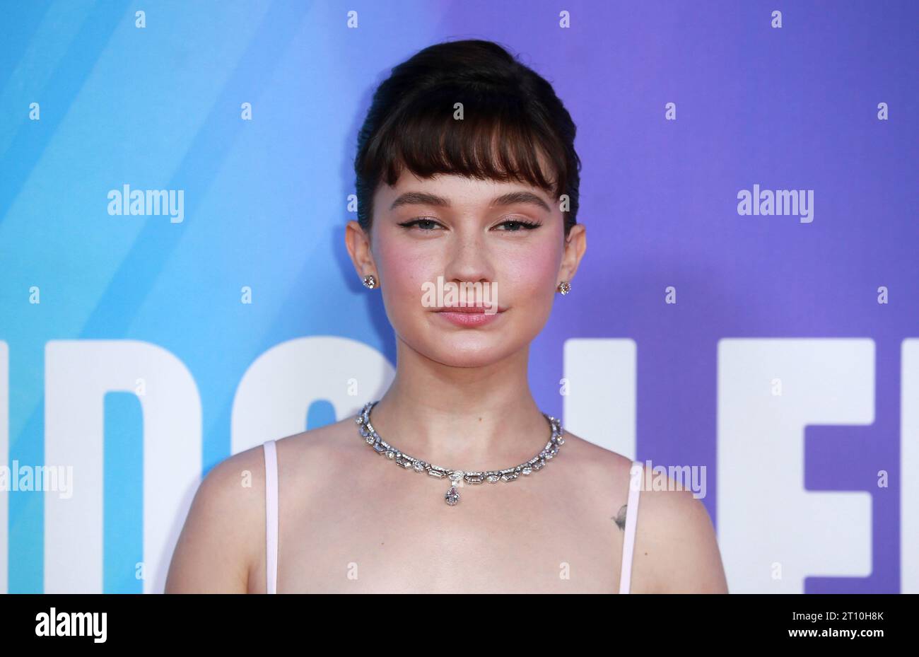 London, Großbritannien. Oktober 2023. Cailee Spaeny besucht die Premiere von Priscilla während des 67. BFI London Film Festival in der Royal Festival Hall in London. Quelle: SOPA Images Limited/Alamy Live News Stockfoto