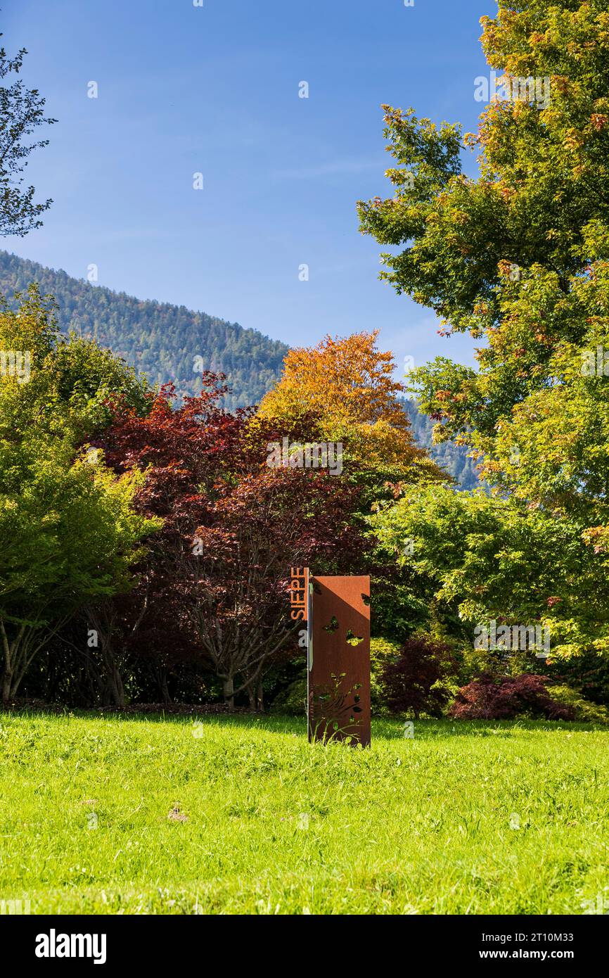 Italien Trentino Pieve Tesino - Tesino Arboretum Stockfoto