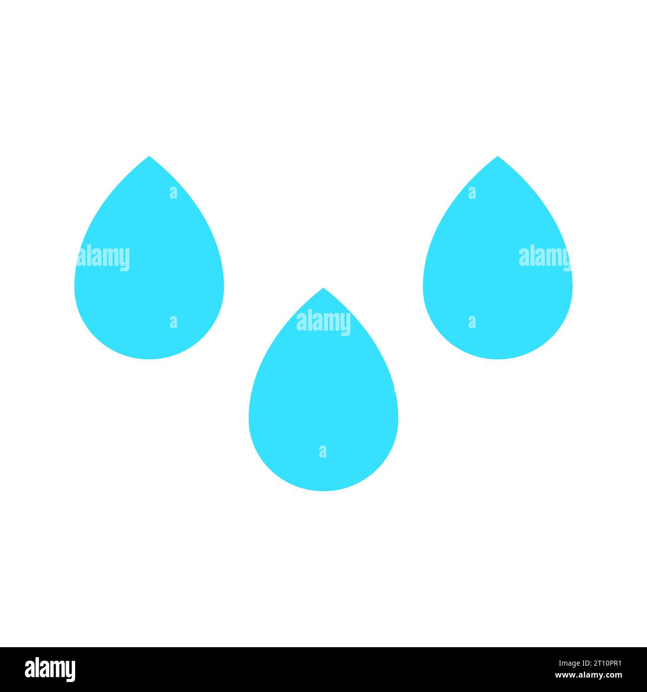 Symbol für drei Tropfen Wasserlinie. Flüssigkeit, Feuchtigkeit, Durst, Regen, Natur, Meer, Fluss, See, Strömung. Vektorfarbsymbol auf weißem Hintergrund für Unternehmen Stock Vektor
