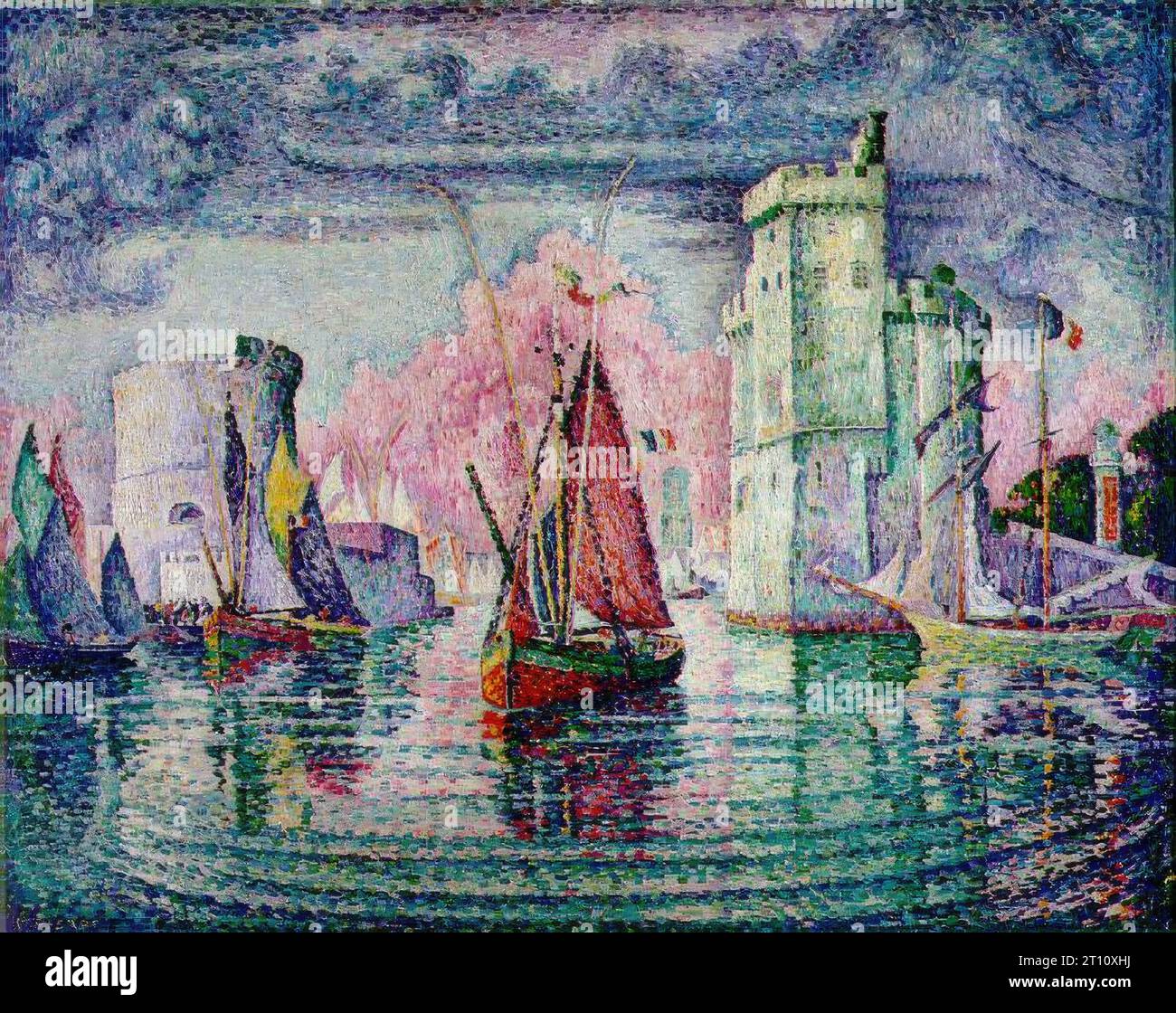 Signac Port von La Rochelle, 1921, 130x162 cm, Musée dOrsay Paul Signac (1863-1935) Stockfoto
