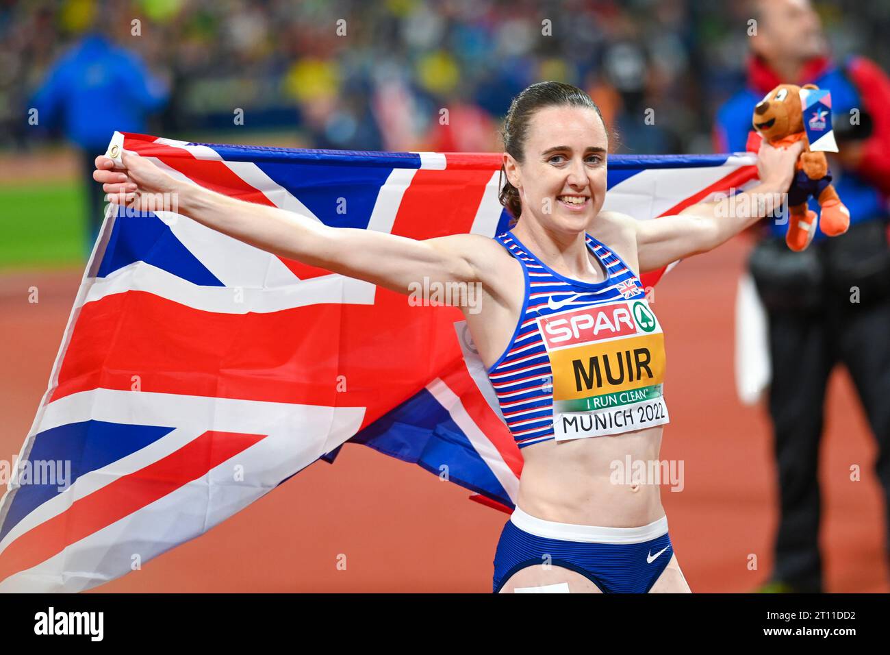 Laura Muir (Großbritannien). Goldmedaille, 1500m. Europameisterschaften München 2022 Stockfoto