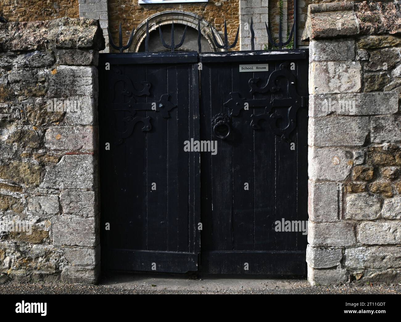 Tore des Schulhauses, Ellen, cambridgeshire Stockfoto