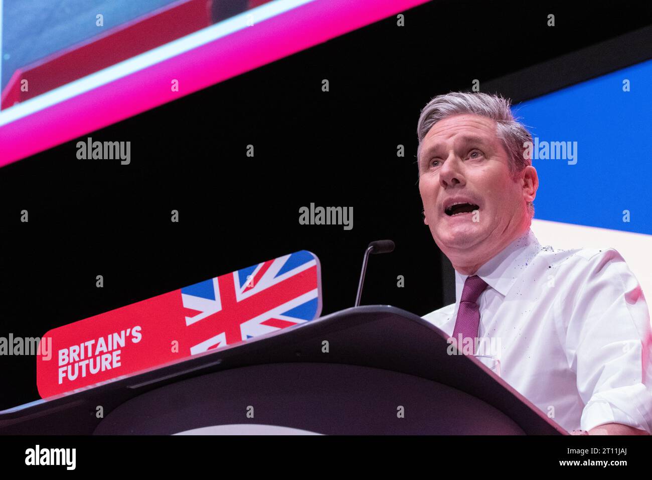 London, Großbritannien. 10. Oktober 2023. Keir Starmer, Vorsitzender der Labour Party, spricht während der Labour Party-Konferenz in Liverpool. Quelle: GaryRobertsphotography/Alamy Live News Stockfoto