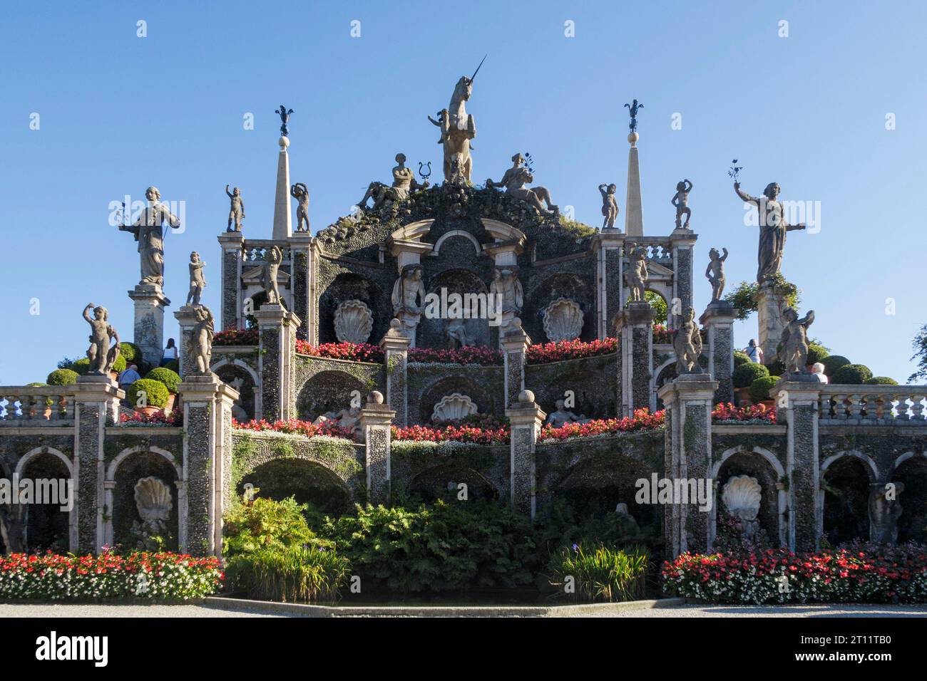 Teatro Massimo - Garten des Borromeo Palastes alias Palazzo Borromeo Gärten in Isola Bella, Lago Maggiore, Stresa, Italien, Europa Stockfoto