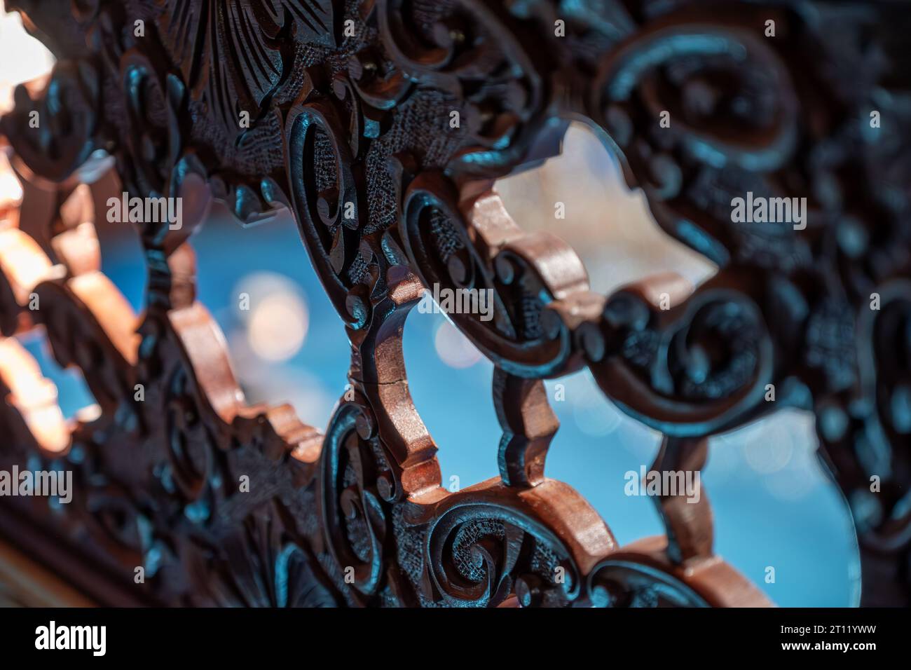 Arabisches Holzschmuck für Moschee Stockfoto