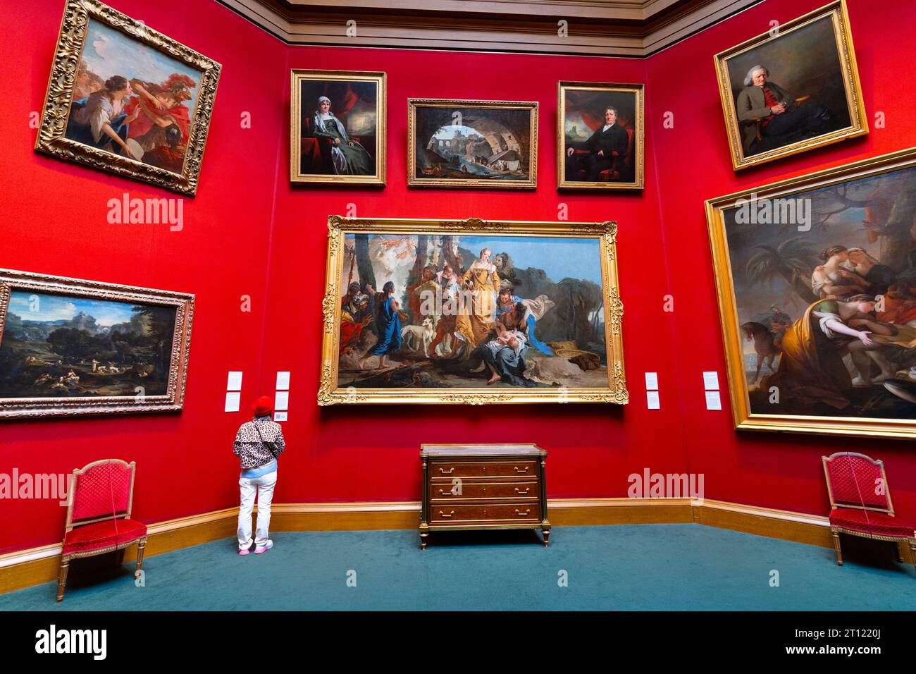 Innenraum des Scottish National Gallery Art Museum in Edinburgh, Schottland, Großbritannien Stockfoto