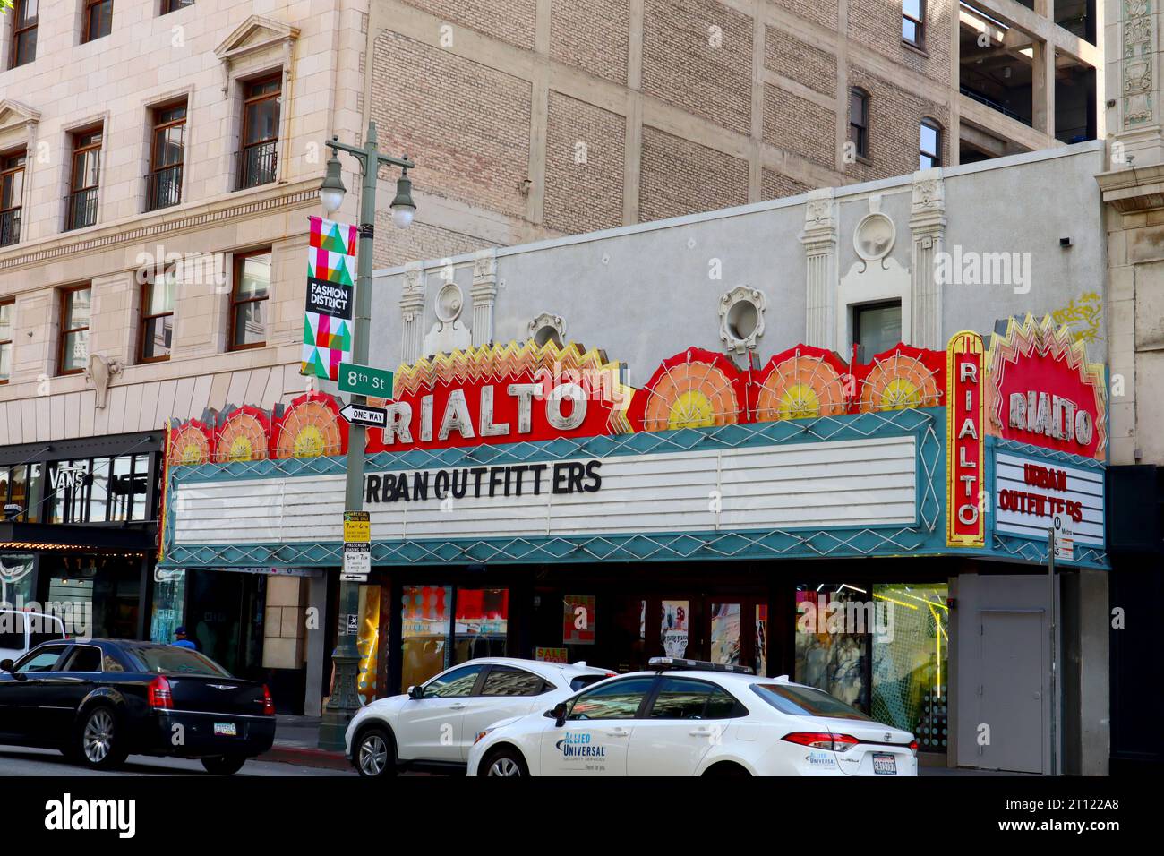 Los Angeles, Kalifornien: Rialto Theatre, historisches Theater am 812 S. Broadway im historischen Broadway Theater District in der Innenstadt von Los Angeles Stockfoto