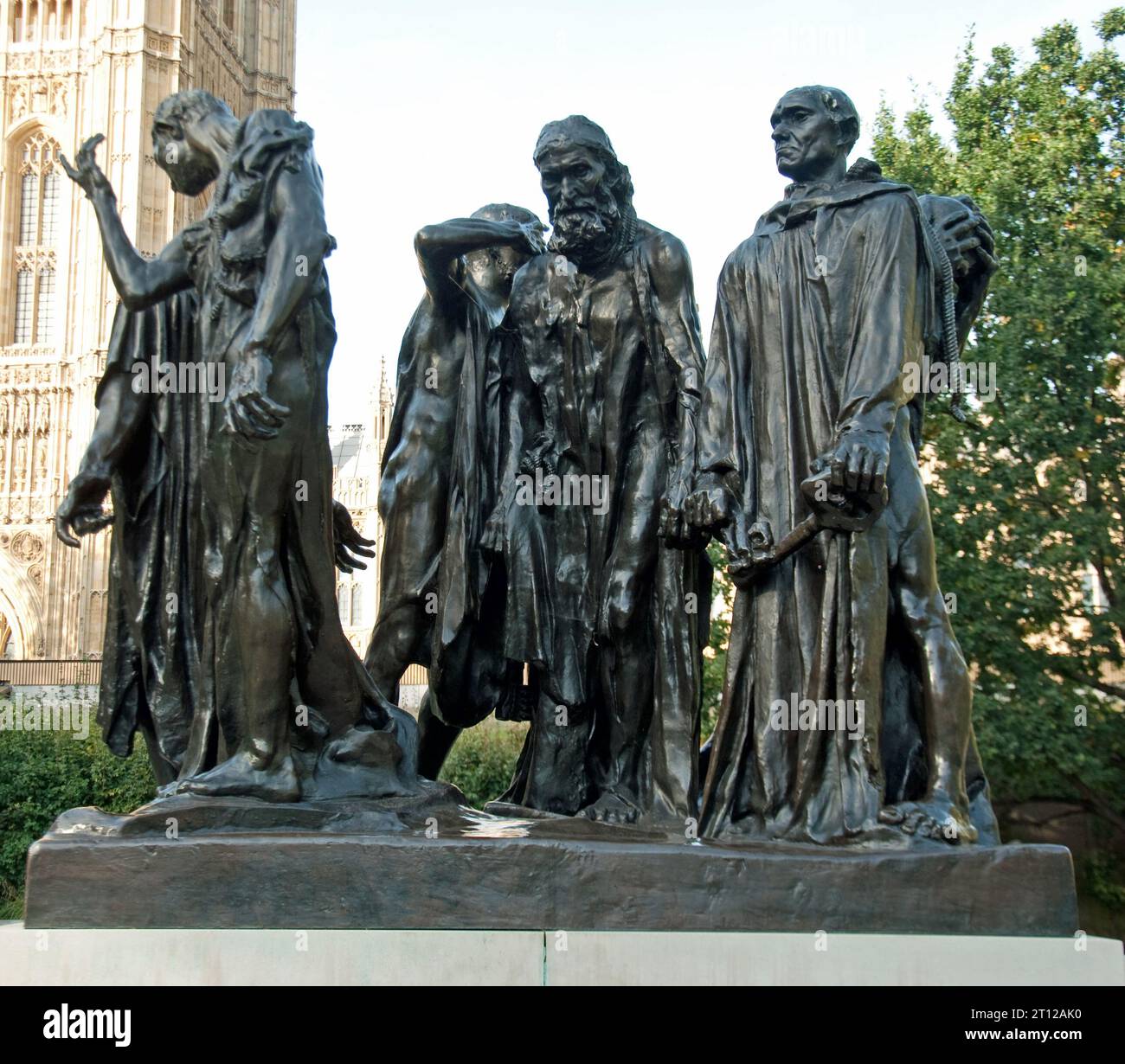 Die Burghers of Calais, Victoria Tower Gardens, Parliament Buildings, Westminster, London, UK Stockfoto