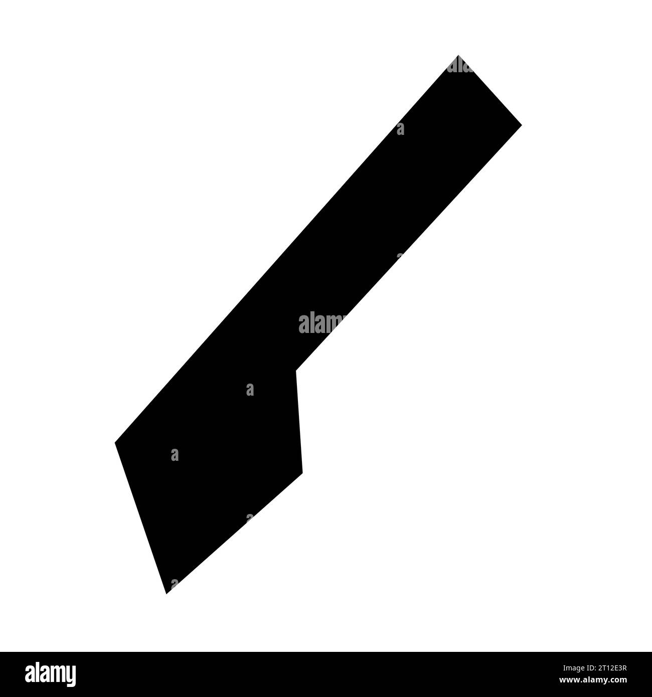 Silhouette des Gazastreifens. Palästinensische Exklave an der Ostküste des Mittelmeers. Vereinfachte Illustration des flachen Vektors Stock Vektor