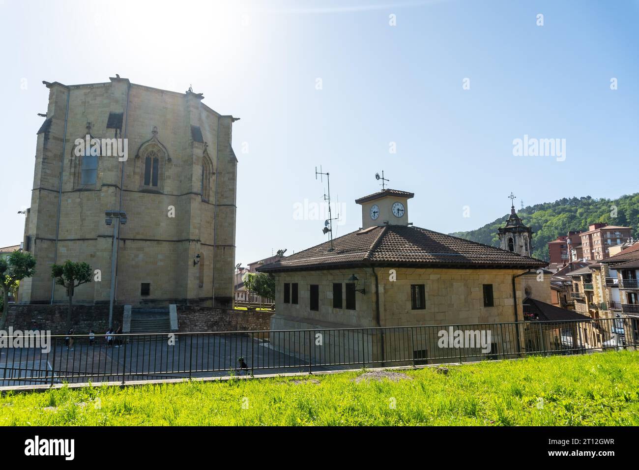 Gemeinde Lezo, die kleine Küstenstadt in der Provinz Gipuzkoa, Baskenland. Spanien Stockfoto