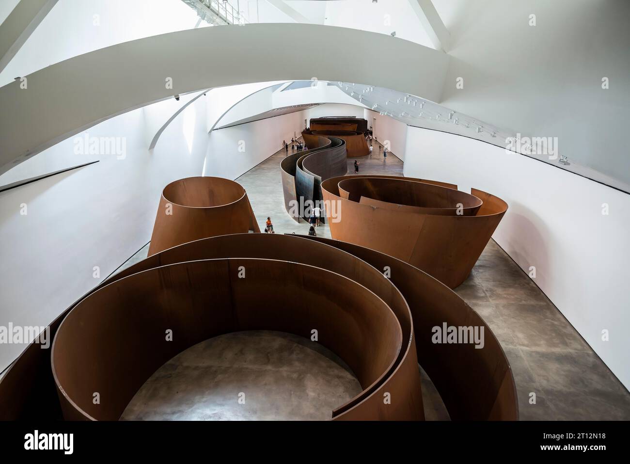 Guggenheim Museum, Architekt Frank Gehry, Innenansicht, Künstler Richard Serra, Bilbao, Baskenland, Spanien Stockfoto