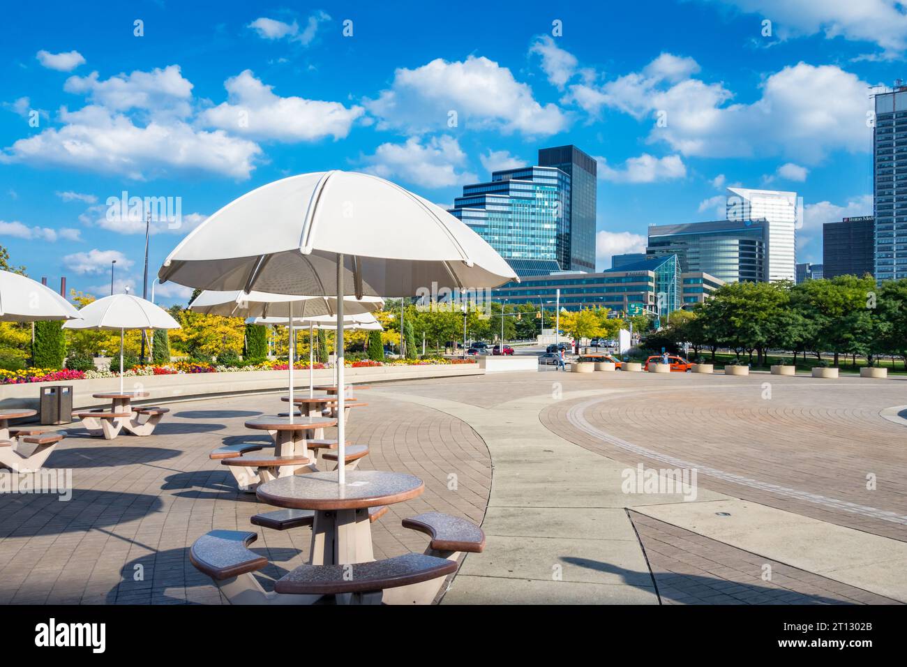 Stadtzentrum von Cleveland, Ohio, USA. Stockfoto