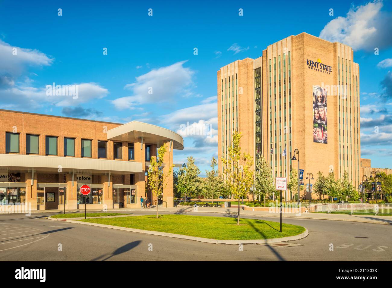 Campus der Kent State University in Kent, Ohio, USA. Stockfoto