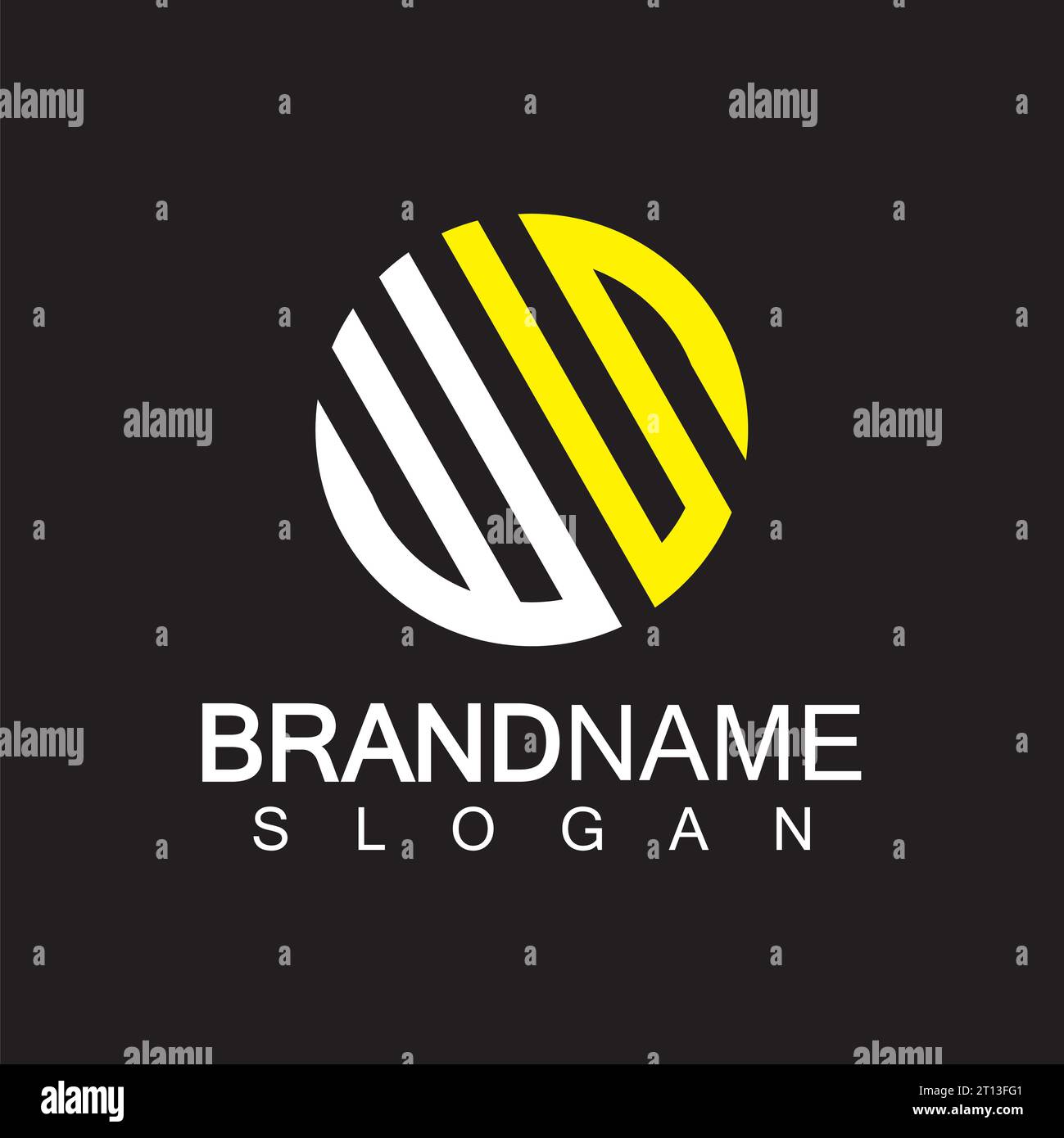 Designvorlage für Buchstaben SW oder WS-Logo Stock Vektor