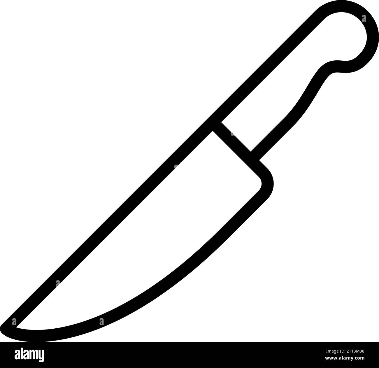 Symbol für lineares Messer als bearbeitbare Kontur Stock Vektor