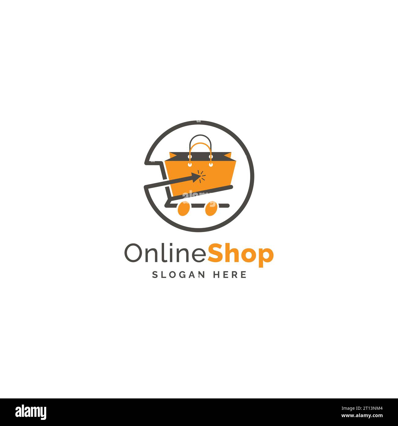 Design des Online-Shops, des Einkaufswagens und der Tasche für E-Commerce-Geschäfte, des Online-Shops. Stock Vektor