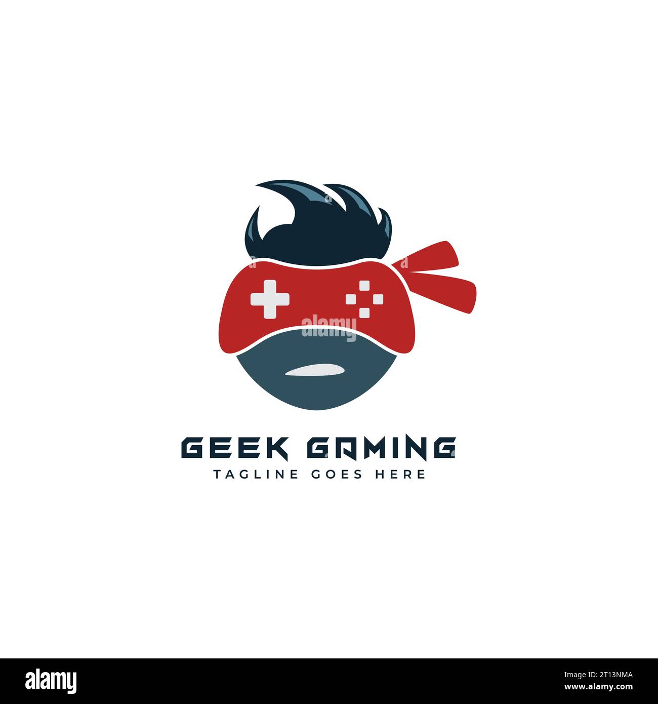 Ninja Gaming-Maskottchen-Logo. E-Sports-Spielkanal-Logo Stock Vektor