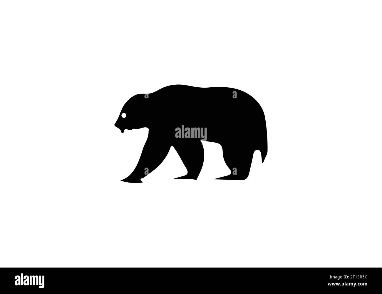 Erstaunliches minimalistisches Design der Illustration des asiatischen Schwarzbären Stock Vektor