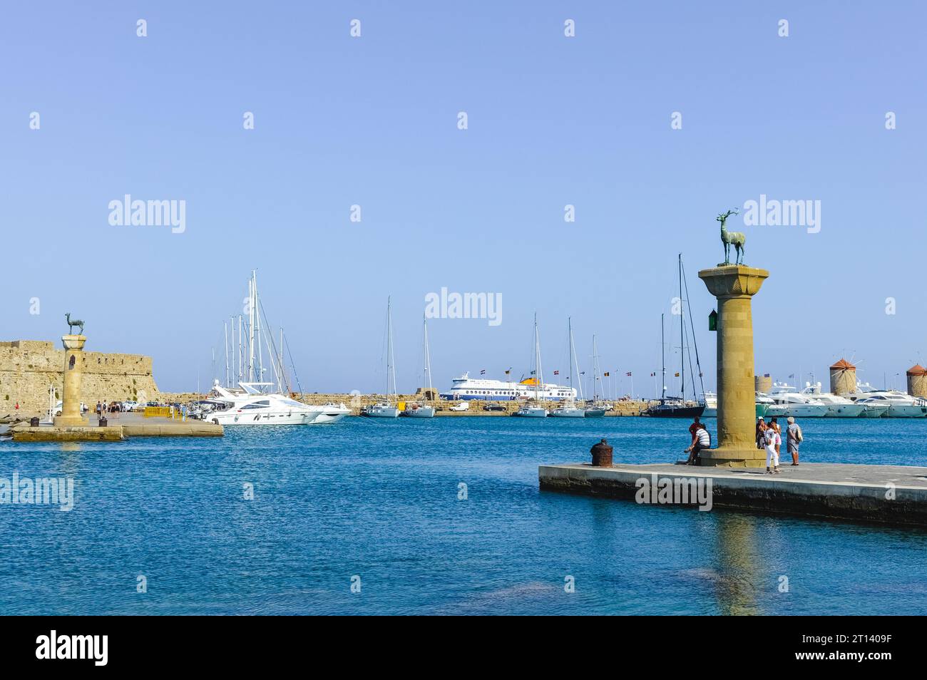 Rhodos Island in Griechenland ist ein wunderschönes Sommerziel - Rhodos Island, Griechenland, 07-28-2018 Stockfoto