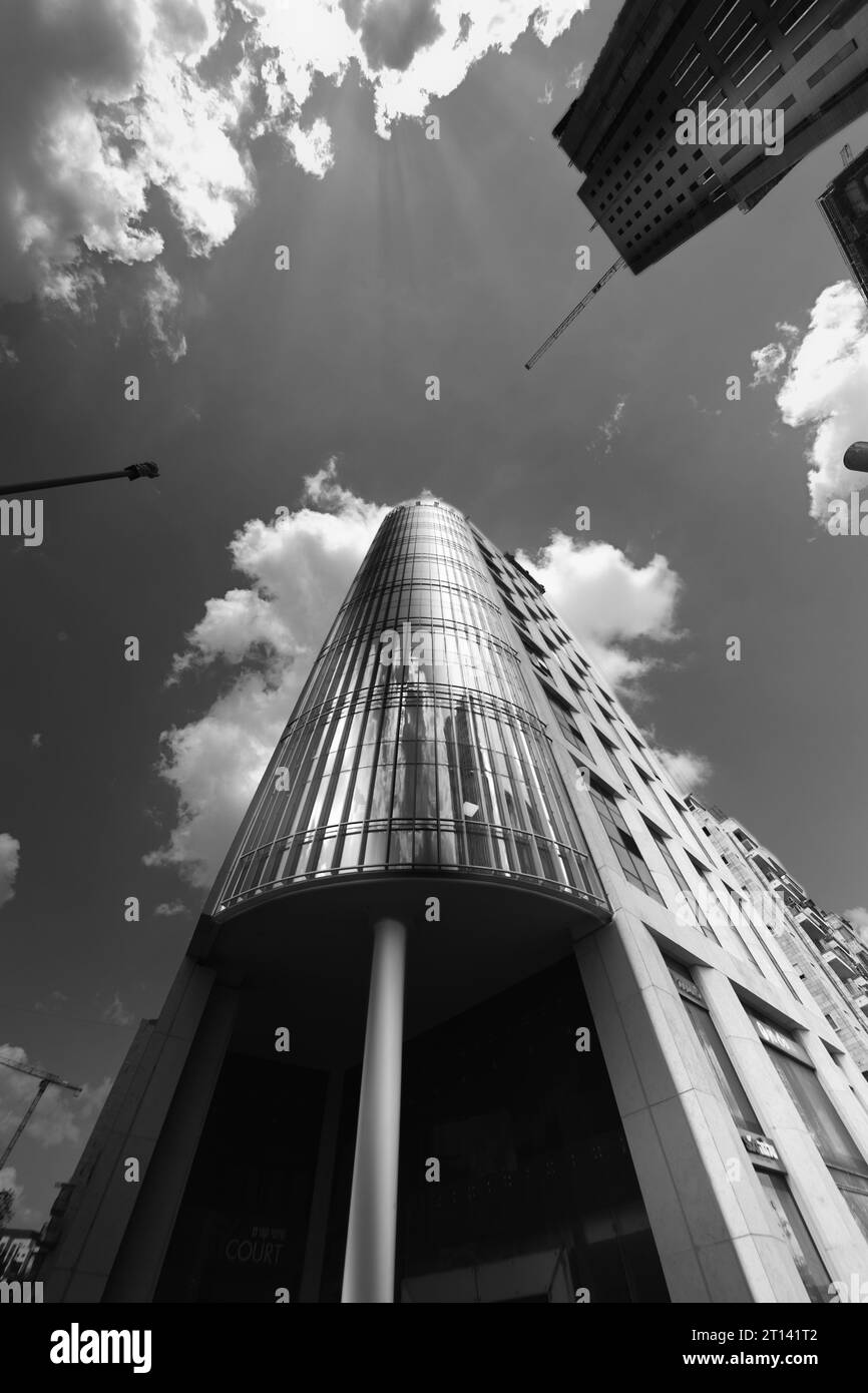 Dystopische Fotografie der Stadt New York nach dem Auftauen der Pole und dem Anstieg des Meeresspiegels, Produkt des Klimawandels durch die Aktion. Stockfoto