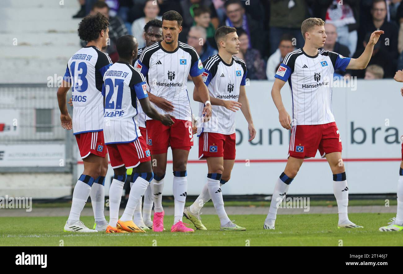 firo: 09/22/2023 Fußball: Fußball: 2. Bundesliga VfL Osnabruck - HSV Hamburg Hamburg HSV Hamburg Hamburg Hamburg Hamburg Hamburg Torjubel über 1-0 für den HSV Hamburg Hamburg von Robert Glatzel Stockfoto