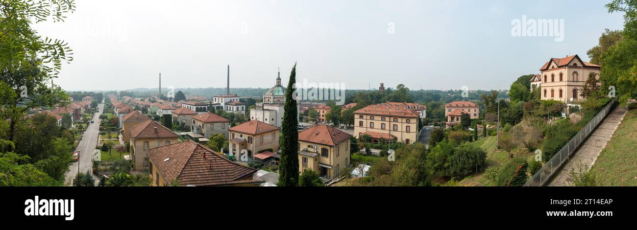 Crespi d'Adda, Villagio bei Bergamo, Italien Stockfoto