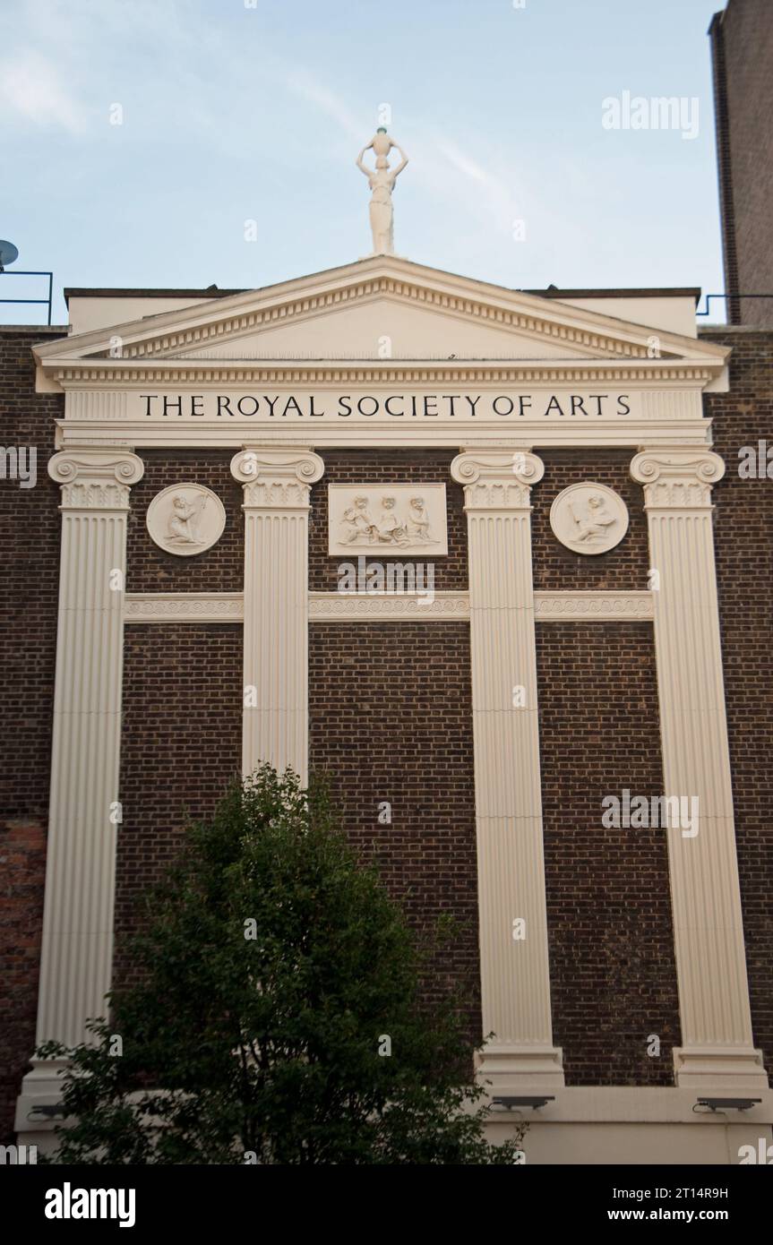 Die Royal Society of Arts, Durham House Street, Westminster, London, Großbritannien Stockfoto
