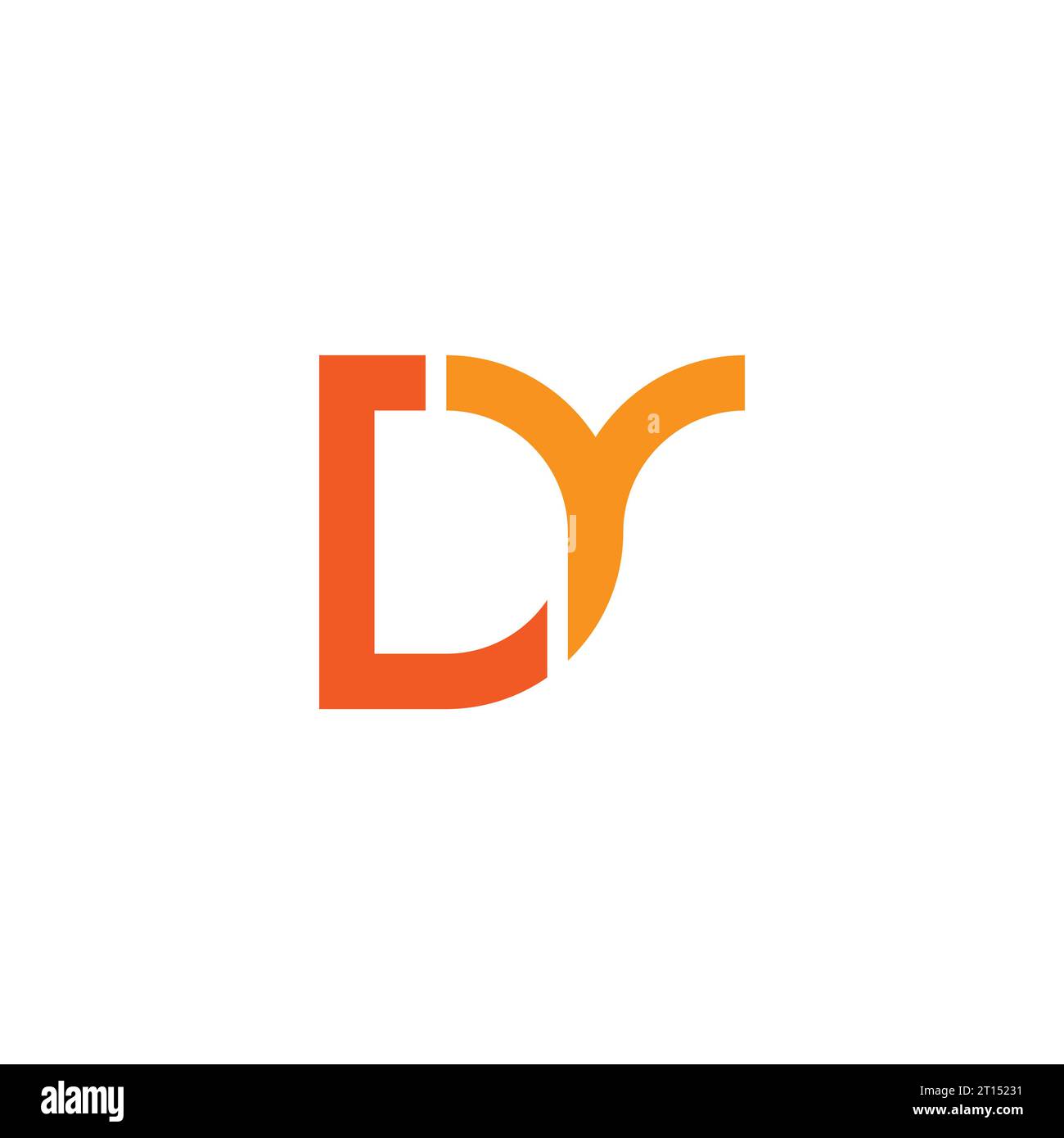 DY-Logo, DY-Monogramm, Initial DY-Logo, Letter DY-Logo, Symbol, Vektor Stock Vektor