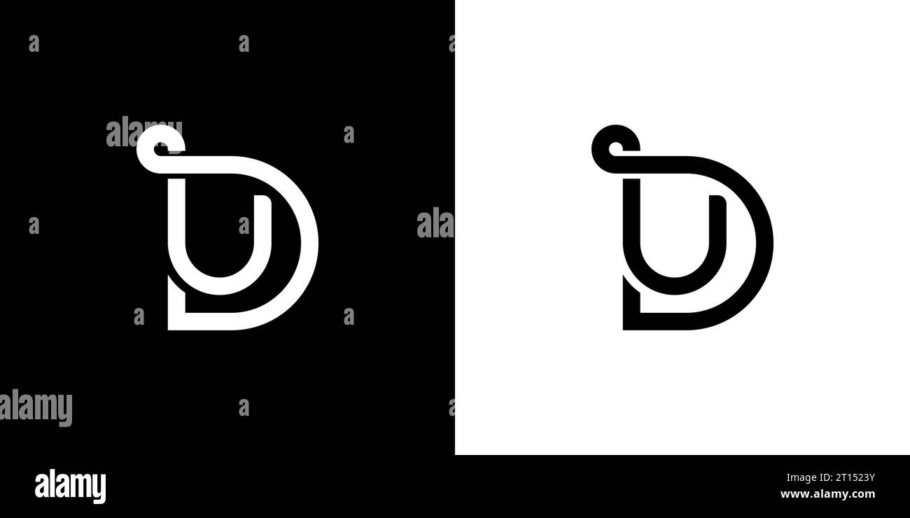 UD DU Logo, UD DU Monogram, Initial DU UD Logo, Letter DU UD Logo, Icon, Vektor Stock Vektor