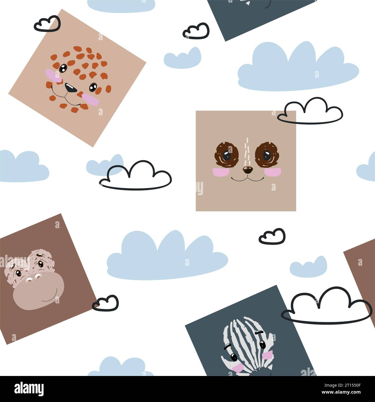 Vektor-Safari-Tiere. Stock Vektor