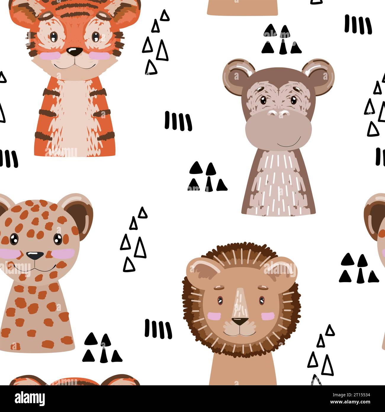 Vektor-Safari-Tiere. Stock Vektor