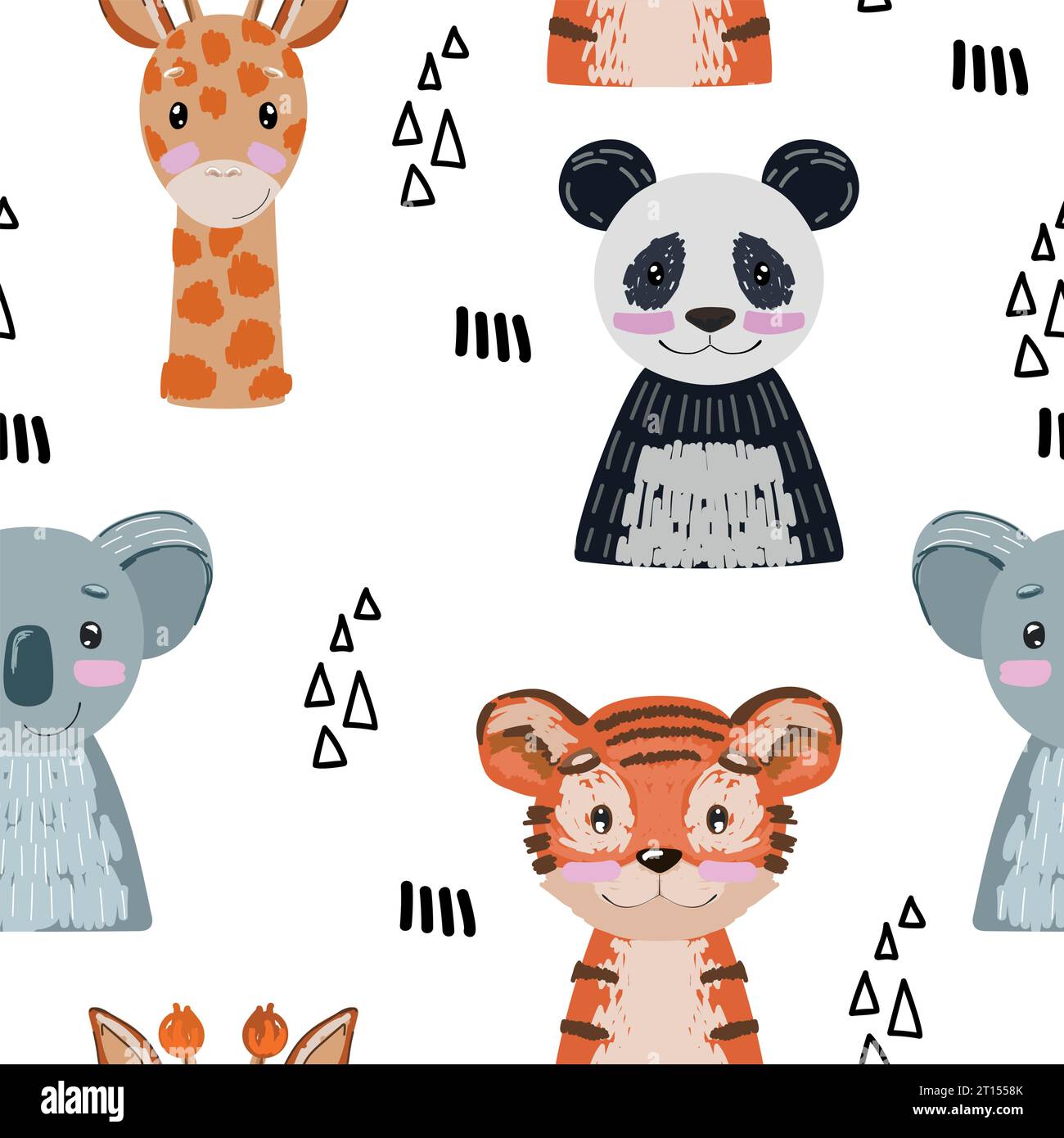 Vektor-Safari-Tiere. Stock Vektor