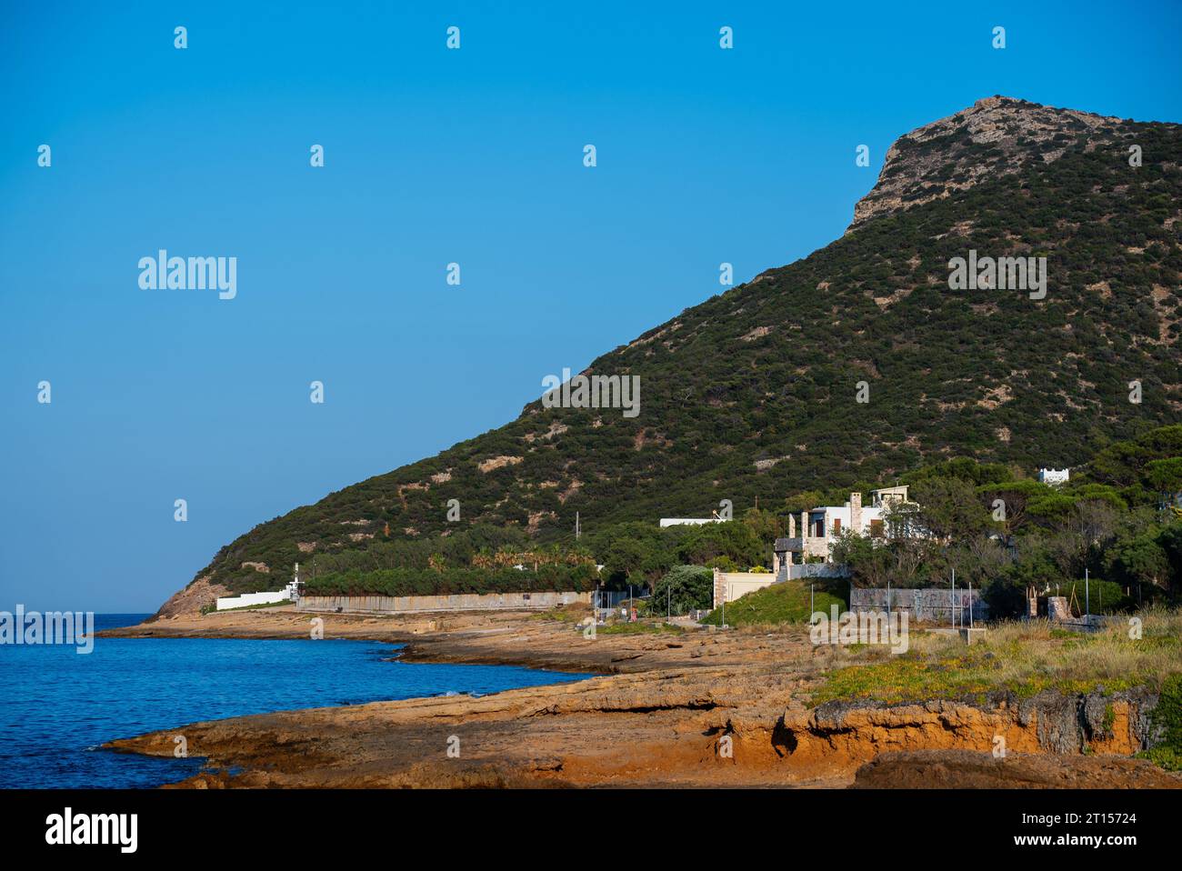 Touristenort in Avlaki, Porto Rafti in Griechenland. Stockfoto