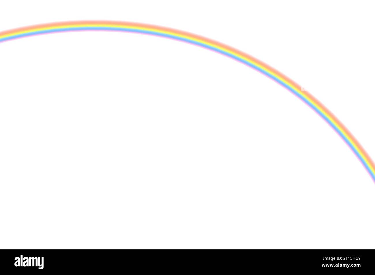 Regenbogen auf weißem Hintergrund. Vektorillustration für Ihr Design. Stockfoto