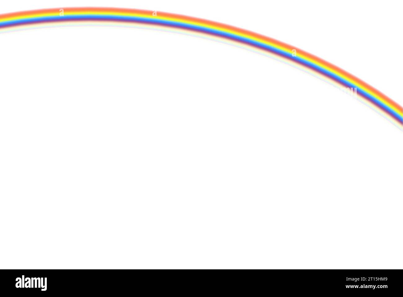 Regenbogen auf weißem Hintergrund. Vektorillustration für Ihr Design. Stockfoto