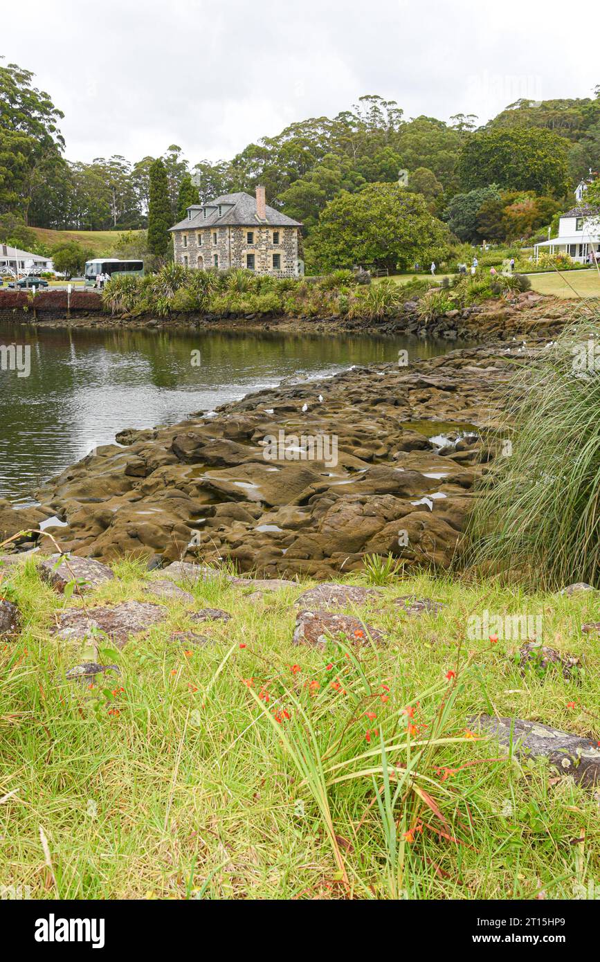 Waitangi ist ein Ort an der Nordseite des Waitangi River in der Bay of Island, Neuseeland Stockfoto