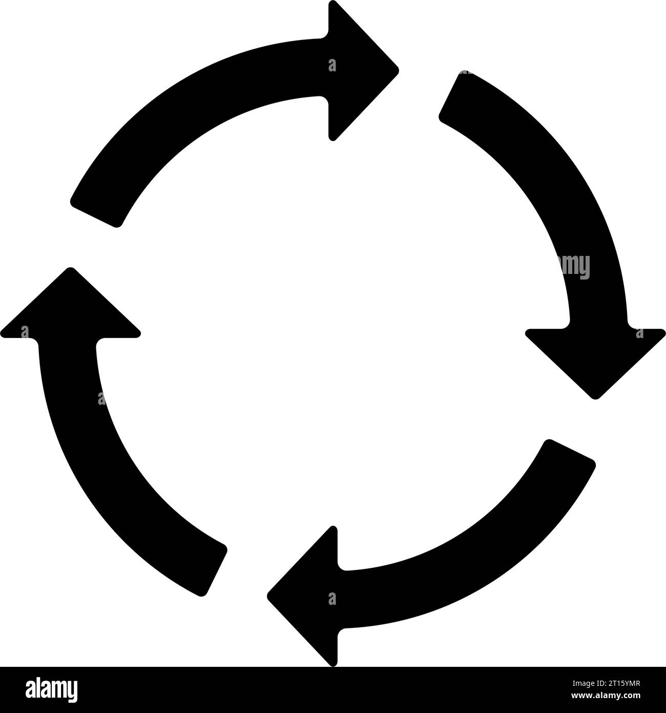 Kreisförmiges Pfeilsymbol. Zyklus, Wiederaufnahme, Konzept wiederholen. Vektorabbildung Stock Vektor