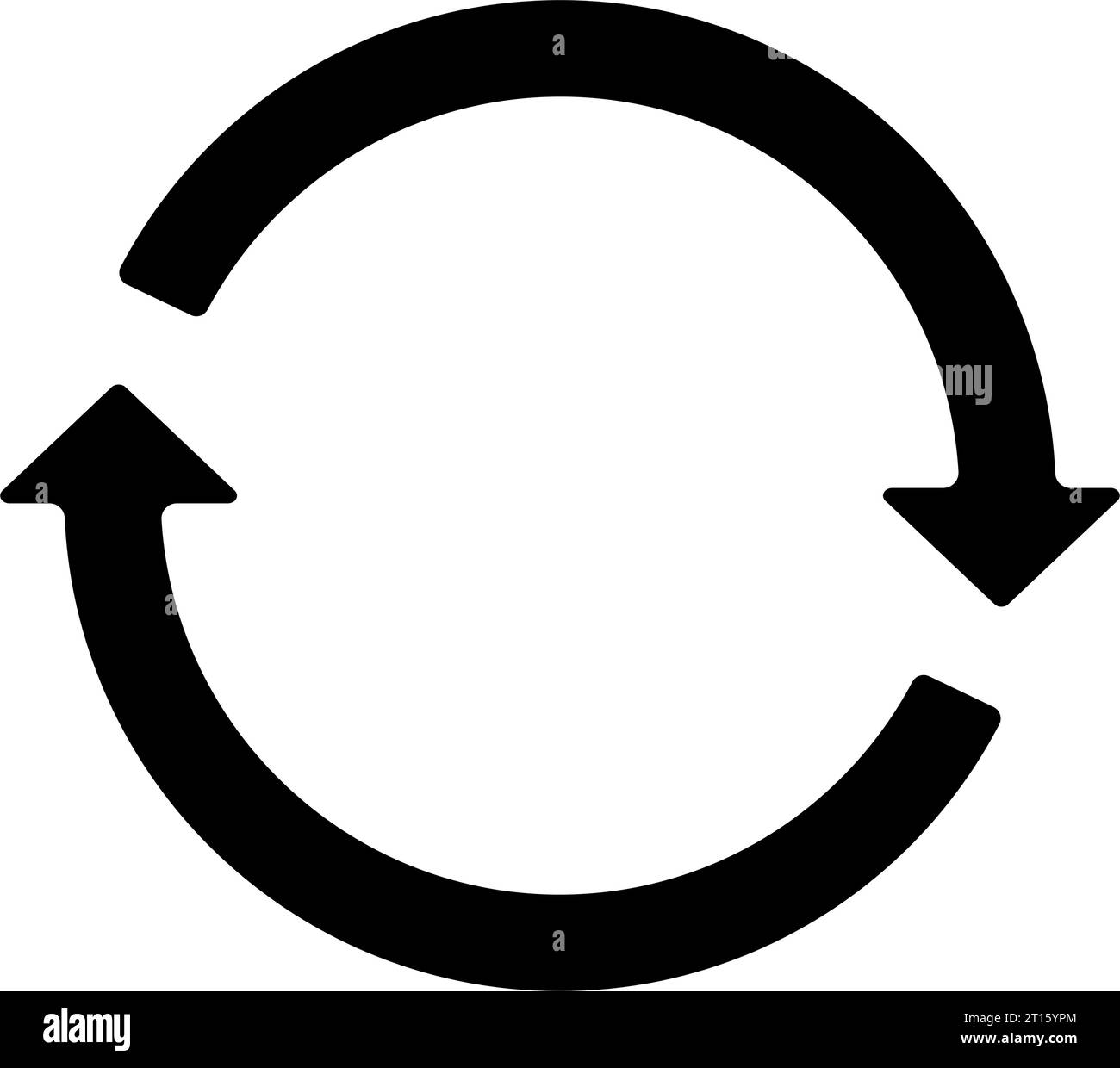 Kreissymbol. Zyklus, Wiederaufnahme, Konzept wiederholen. Vektorabbildung Stock Vektor