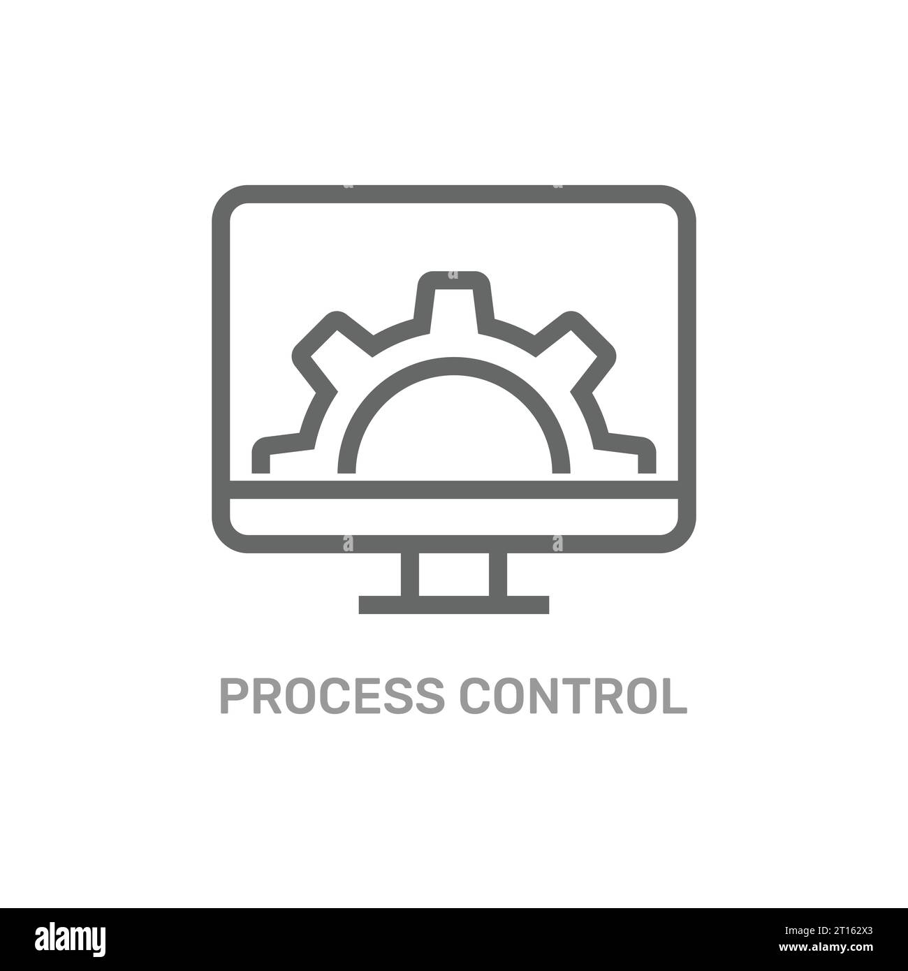 Symbol für Laptop und Ausrüstung auf weißem Hintergrund. Symbol für das Bedienfeld des Technikers. EPS 10 Stock Vektor